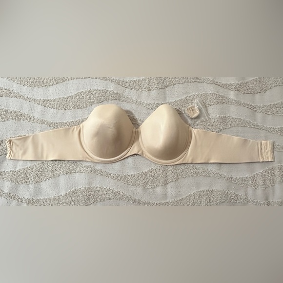 Lilyette Convertible Strapless, Size 42C Underwire Style 0983, Light Beige - Picture 8 of 14